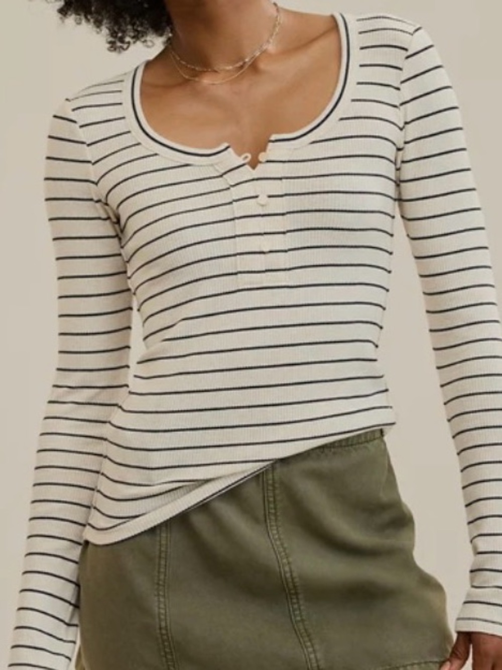 aerie essential layering tee striped